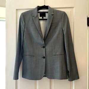 Banana republic summer wool blazer subtle black and white tweed